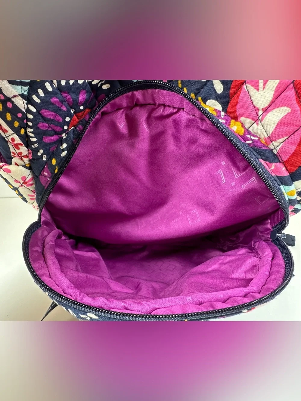 Vera Bradley Essential Compact Backpack Painted Paisley Pattern: See Description